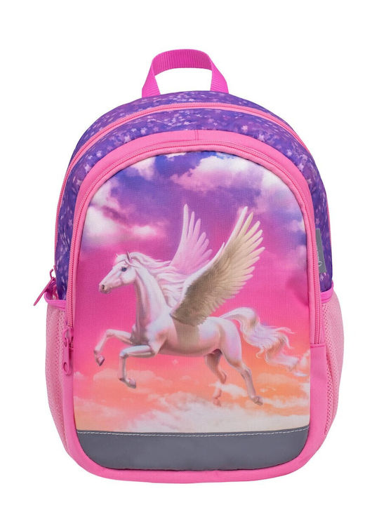 Belmil Schulranzen Rucksack Grundschule Rosa mit Flaschenhalter 12Liter