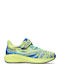 Pre-Noosa Kids Sports Shoes Running with Hoop & Loop Closure Yellow