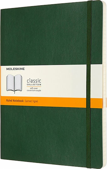 Moleskine Notebook Ruled with Elastic Green