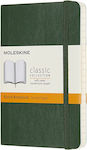 Moleskine Notebook A6 Ruled with Elastic Green