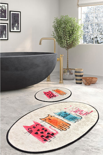 L'Εssentiel Maison Bath Mats Set Oval Multicolour 2pcs