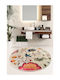 Bath Mat Round Multicolour Width 100cm