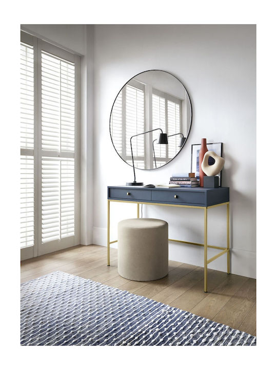 Mono Console Table in Wood & Metal Blue L103.5x...