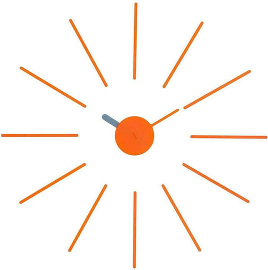 Klox Wall Clock Plastic Orange Ø100cm