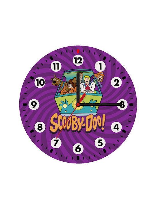 Koupakoupa Wall Clock Wooden Purple Ø19cm
