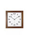 Wall Clock Wooden Brown 34x34cm