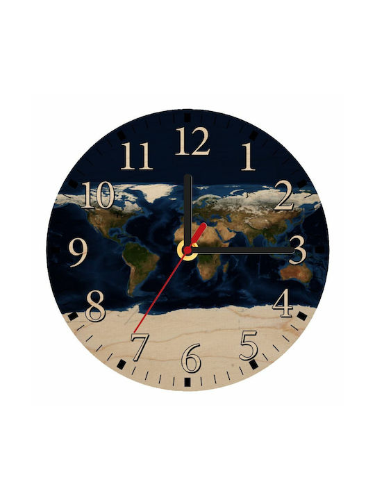 Wall Clock Wooden Navy Blue Ø20cm