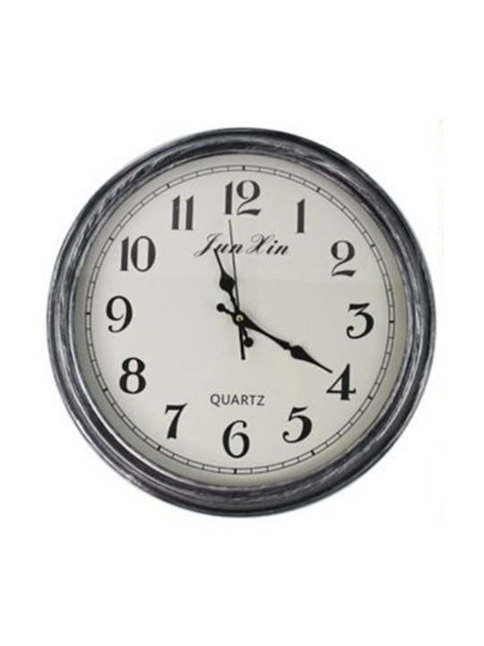 Wall Clock Plastic Silver