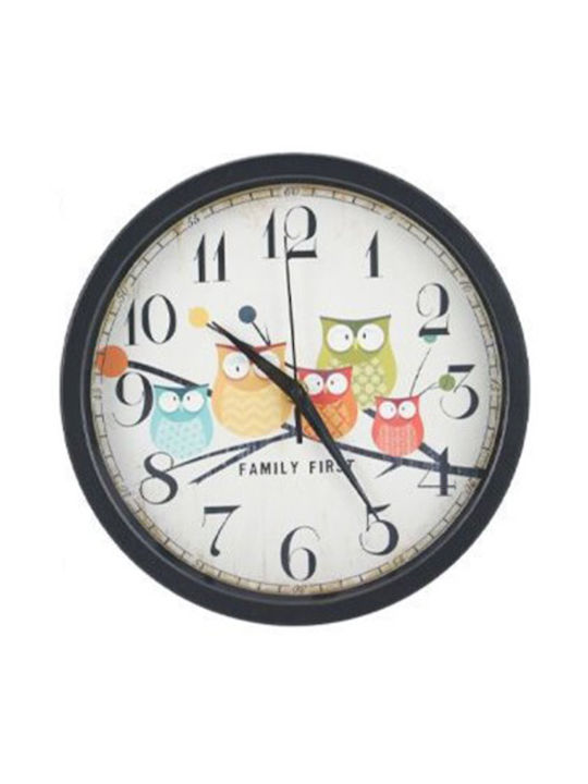 Wall Clock Plastic Multicolour