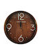 Wall Clock Plastic Brown Ø30cm