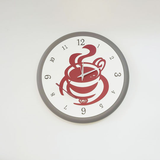 Arti E Mestieri 3D Wall Clock Metallic White Ø30cm