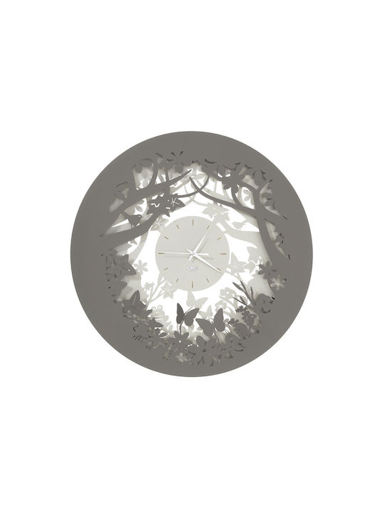 Arti E Mestieri 3D Wall Clock Metallic Gray
