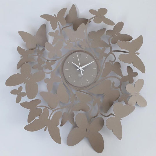 Arti E Mestieri 3D Wanduhr Metallisch Gray Ø62cm
