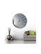 Ploumatos Wall Clock Mirror Silver Ø104cm