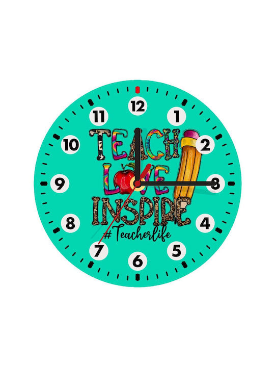 Koupakoupa Wall Clock Wooden Turquoise