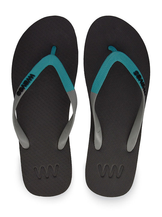 Waves Flip Flops Gray