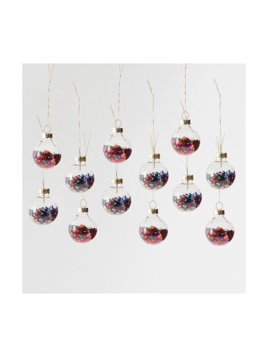 Christmas Ball Ornament Multicolour 12pcs