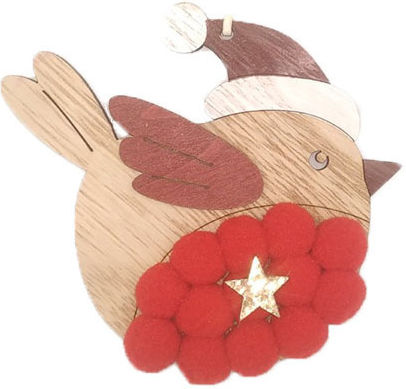 Hanging Ornament Bird Beige