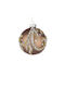Hanging Ball Ornament Ornament Glass Grey matte with Glitter 8cm