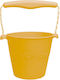 Scrunch Beach Bucket made of Silicone Yellow