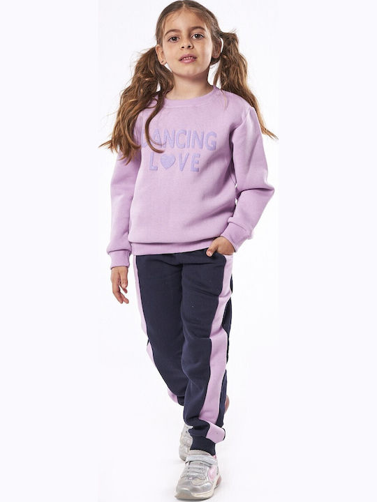 Evita Kids Sweatpants Set Purple 2pcs