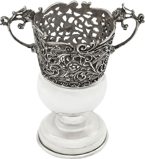 Savvas Design Glass made of Metal in Silver Color