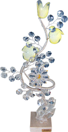 Decorativ Floare din Cristal 10x10x33cm 1buc