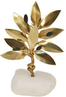 Epilekton Art Decorative Olive made of Metallic 10x10cm 1pcs