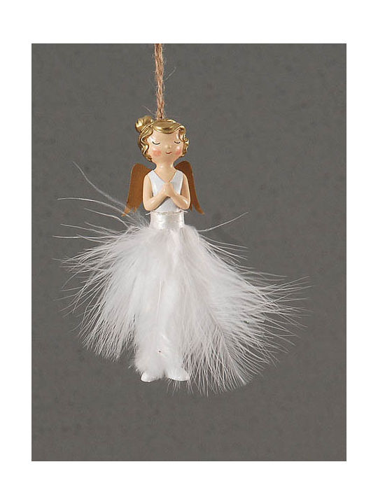 Christmas Plastic Angel Ornament White