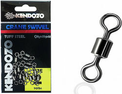 Kendozo Lures Tuff Steel Draht-Spaltring Angelgeräte No1 Set 15 Stück Schwarz