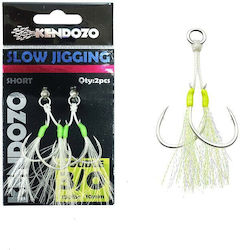 Kendozo Lures Slow Assist Hook Double Cârlig de pescuit No2 KDZ25D-2/0