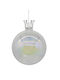 Hanging Ball Ornament Ornament Glass White 10cm