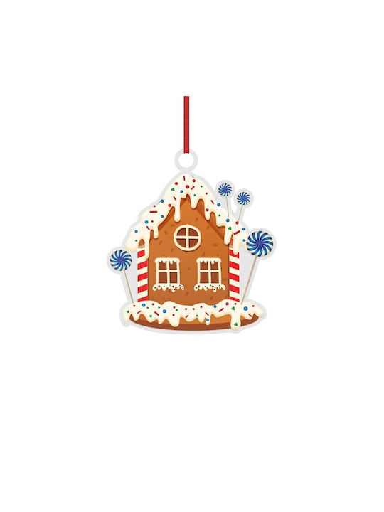 Hängendes Ornament Haus Kunststoff 11x10cm