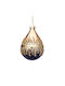 Hanging Ball Ornament Ornament Glass Gold with Sequins