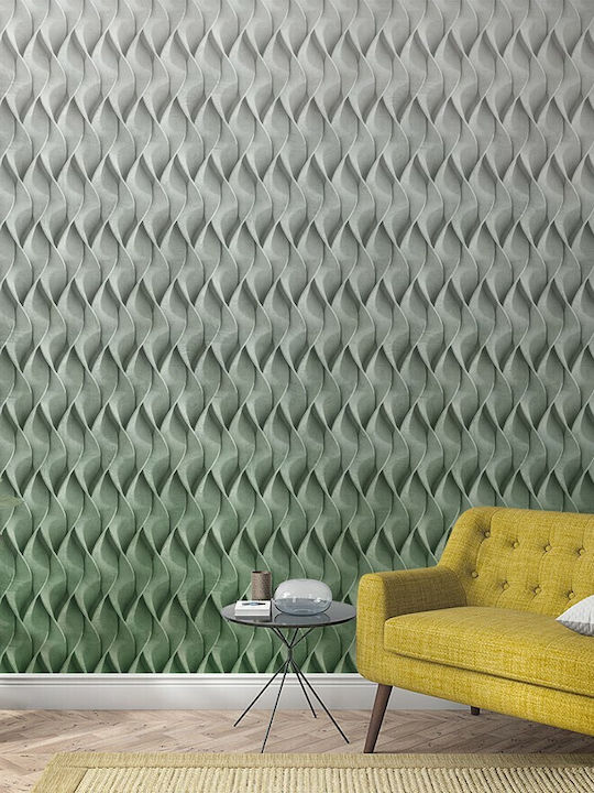 Wallpaper Vinyl Green L270xW159cm Washable