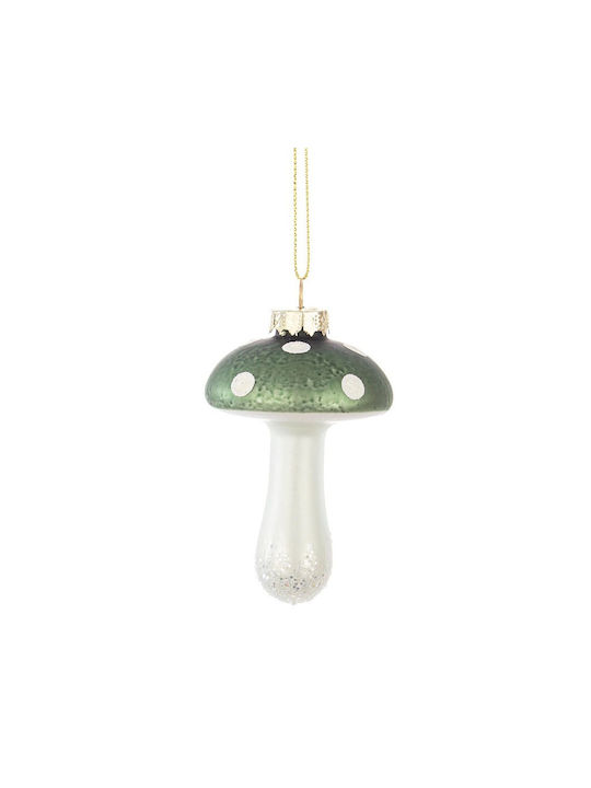 Ornament suspendat Ciupercă De sticlă Verde 9x9buc