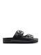 Women's Flat Sandals in Black Color