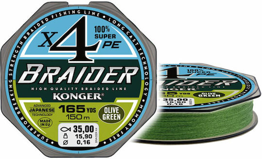 Konger Braider Νήμα Ψαρέματος 150m / 0.12mm