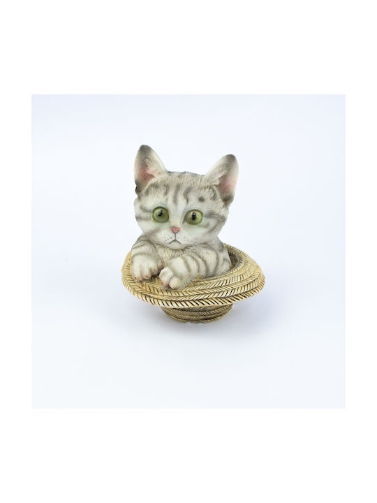 Decorative Cat Polyresin 9x9x9cm 1pcs