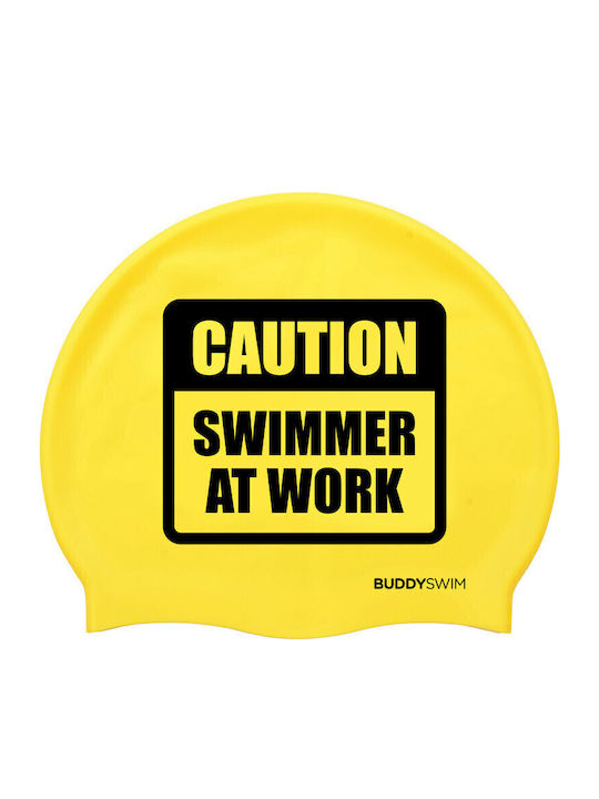 Buddyswim Căciulă de înot Adulți din silicon Galben