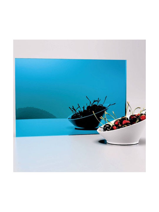 Wall Mirror with Blue Plastic Frame 100x150cm 1pcs
