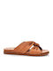 002 Leather Women's Flat Sandals Anatomic in Brown Color