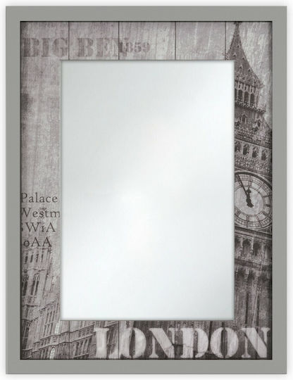 Innova Wandspiegel mit Gray Hölzernes Rahmen 63x48cm 1Stück