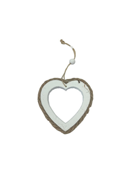 Christmas Wooden Heart Ornament 12x12cm