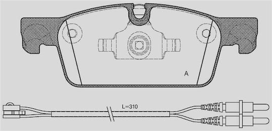 Open Parts Brake Pad for Peugeot 508