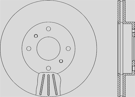 Open Parts Δισκόπλακα 1τμχ για Nissan Almera