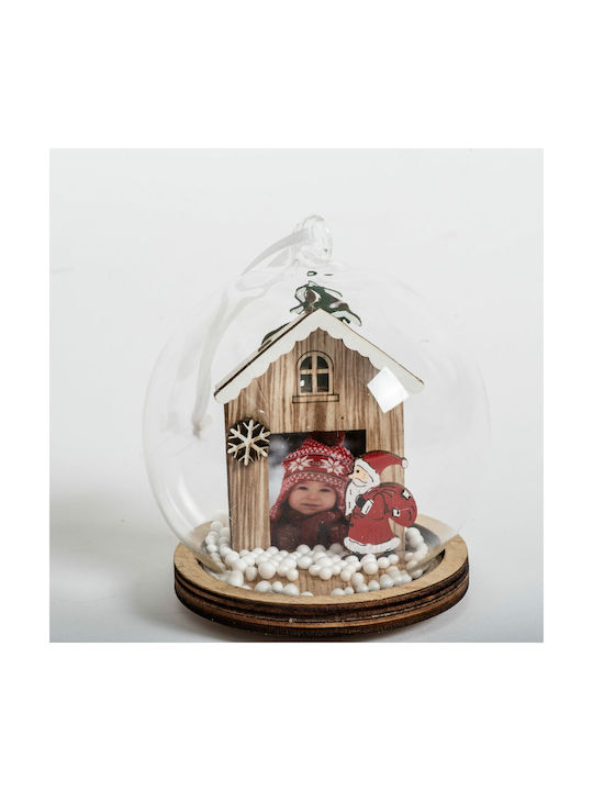 Christmas Wooden Ball Ornament 9x9cm