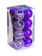 Christmas Ball Ornament Purple 7x7cm 16pcs