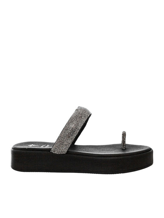 Sandale Casual Damă Flatforme Negru