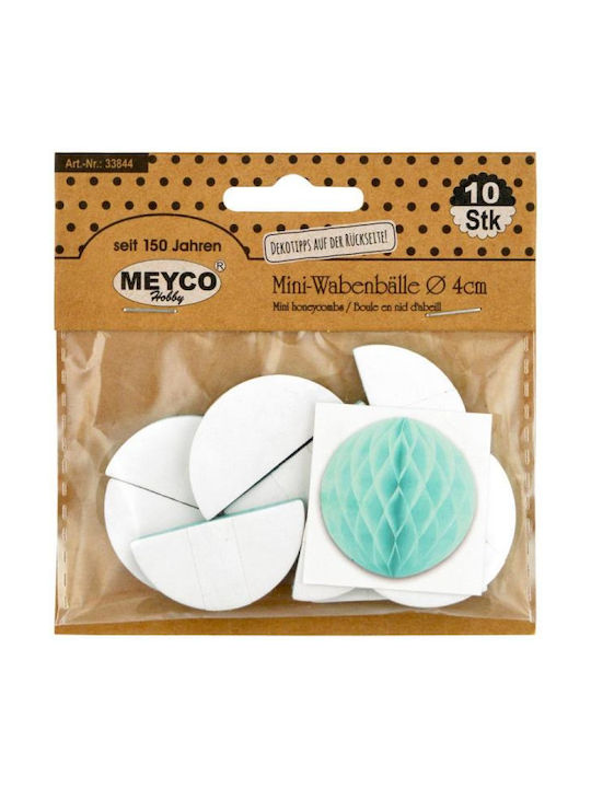 Meyco Ornament de Crăciun Bilă Albastru deschis cu Pulbere de Aur cu Paiete Set 10buc